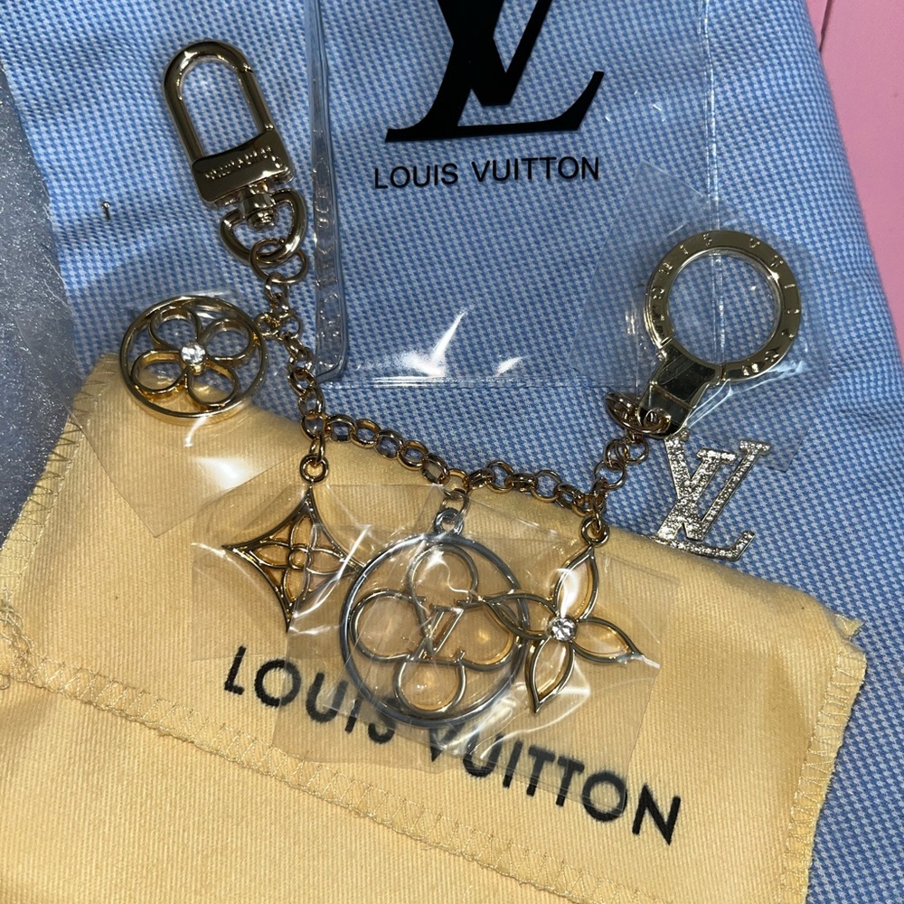 Louis Vuitton Gold and Silver Keychain